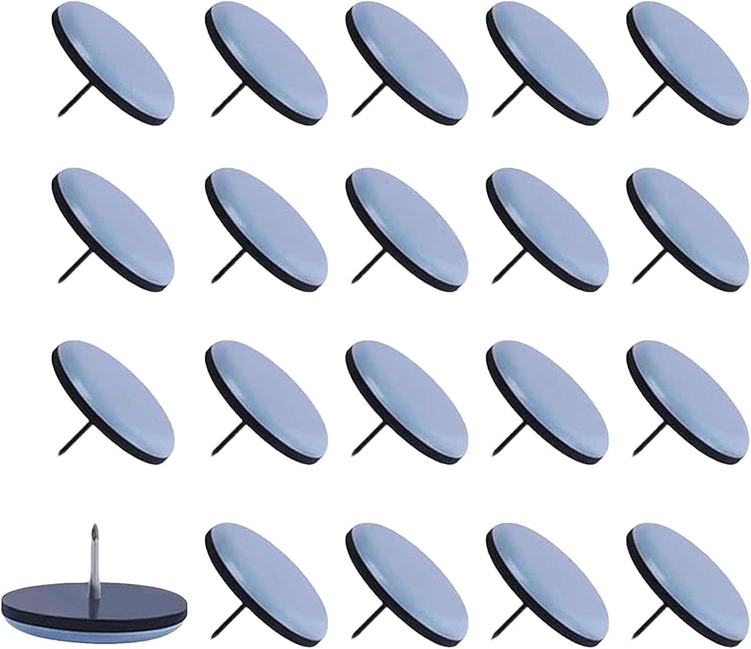 4 Glissières Chromées Pour Meubles - Canapé, Chaise, Pieds De Meubles, 65 Mm, Costaud !