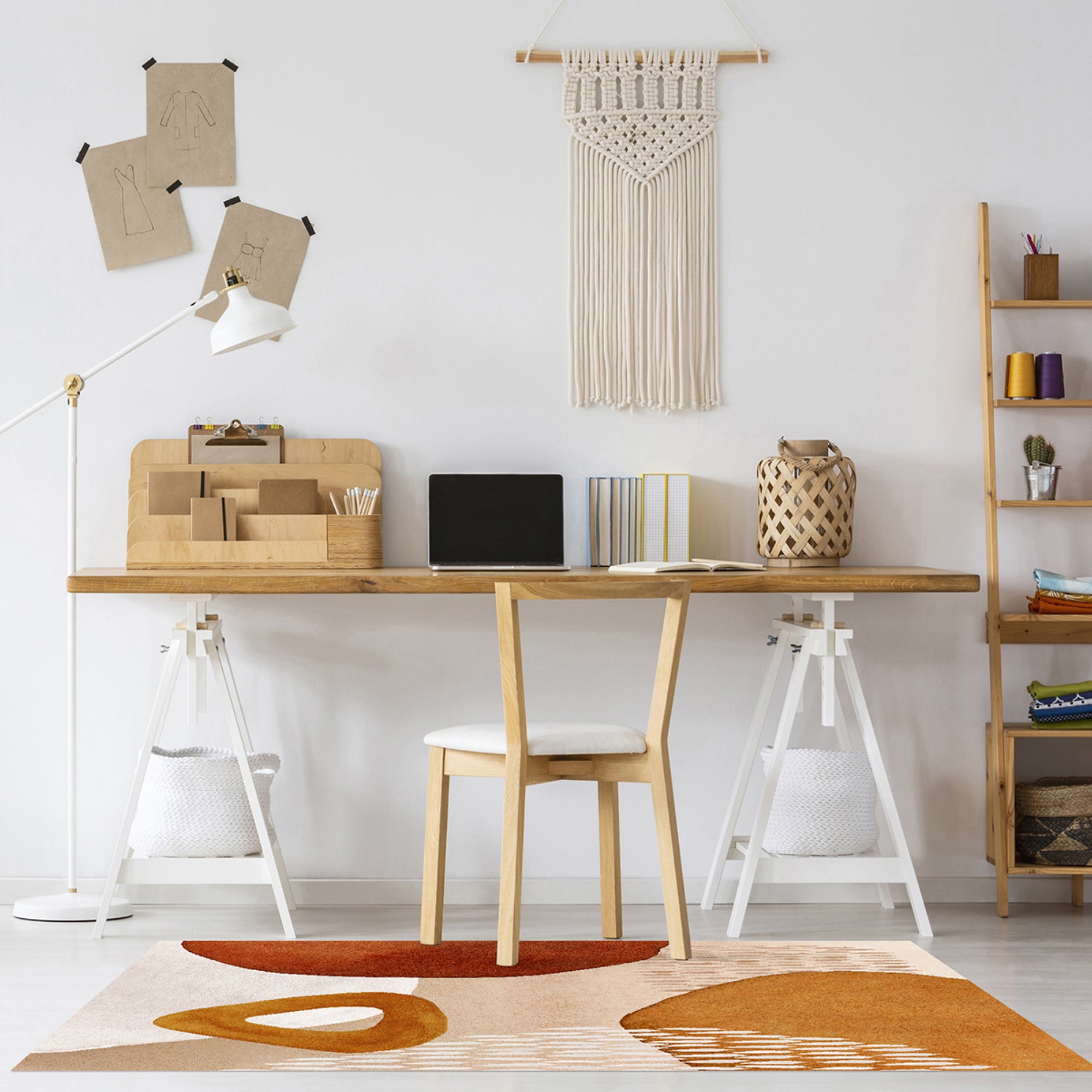 Tapis antidérapant en vinyle, Irina 133x200 cm - PVC imprimé, lavable, ignifuge, pour le salon et la cuisine, style moderne - 10