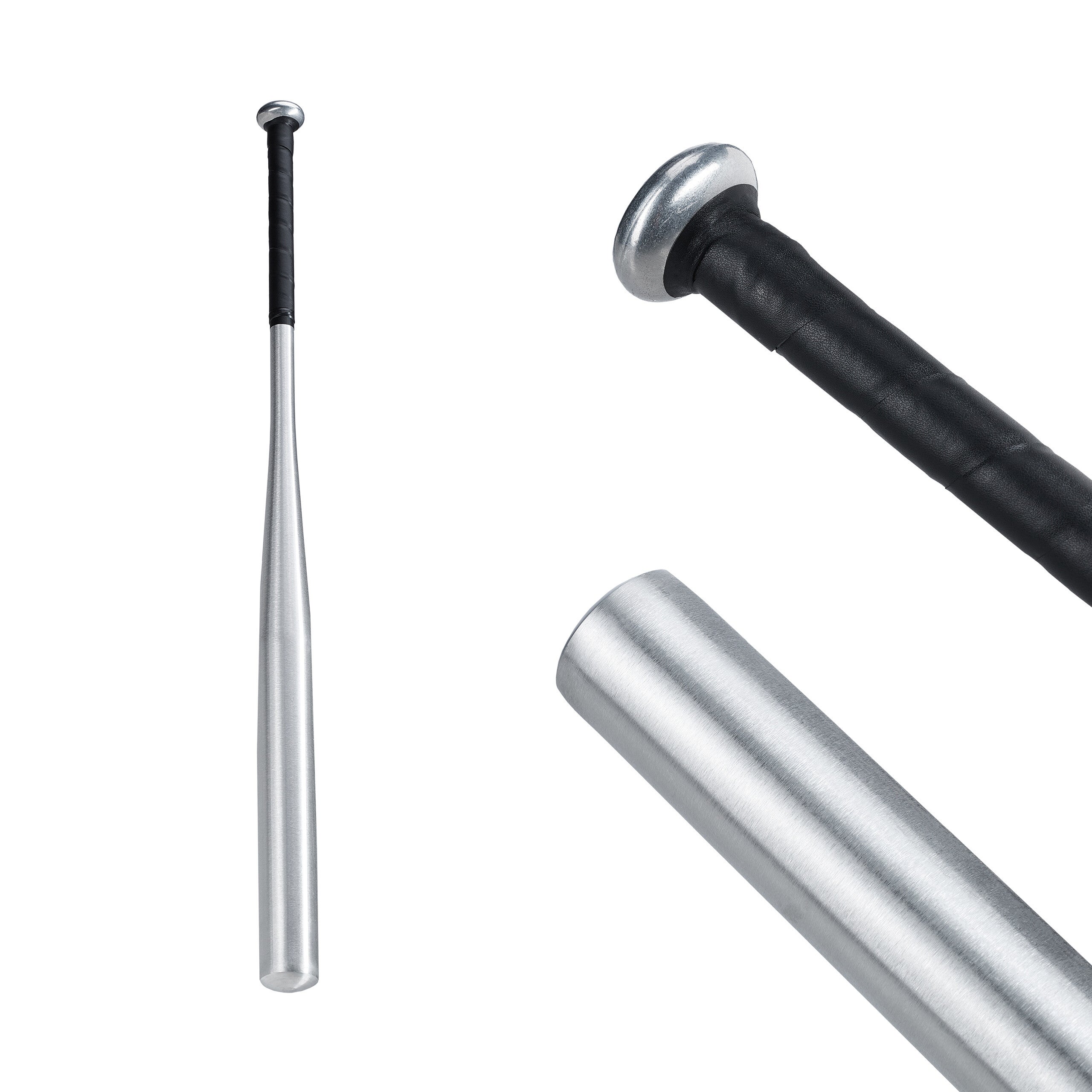 Batte Baseball Aluminium 86cm/34″ – Argent Antidérapante – Marque H-O