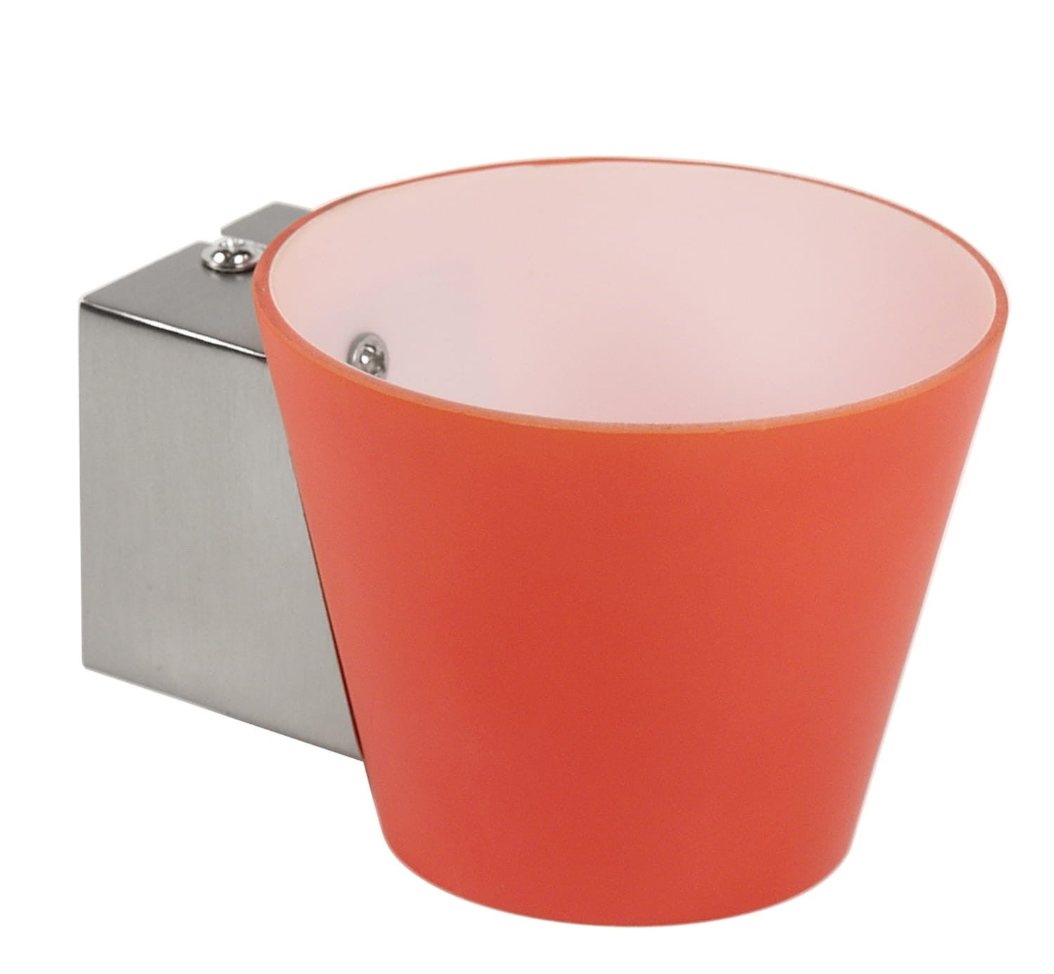 Kinkiet ścienny Simonet srebrno-pomarańczowy 1xG9x40W wym: 8 x 12 cm szkło IP20 Candellux