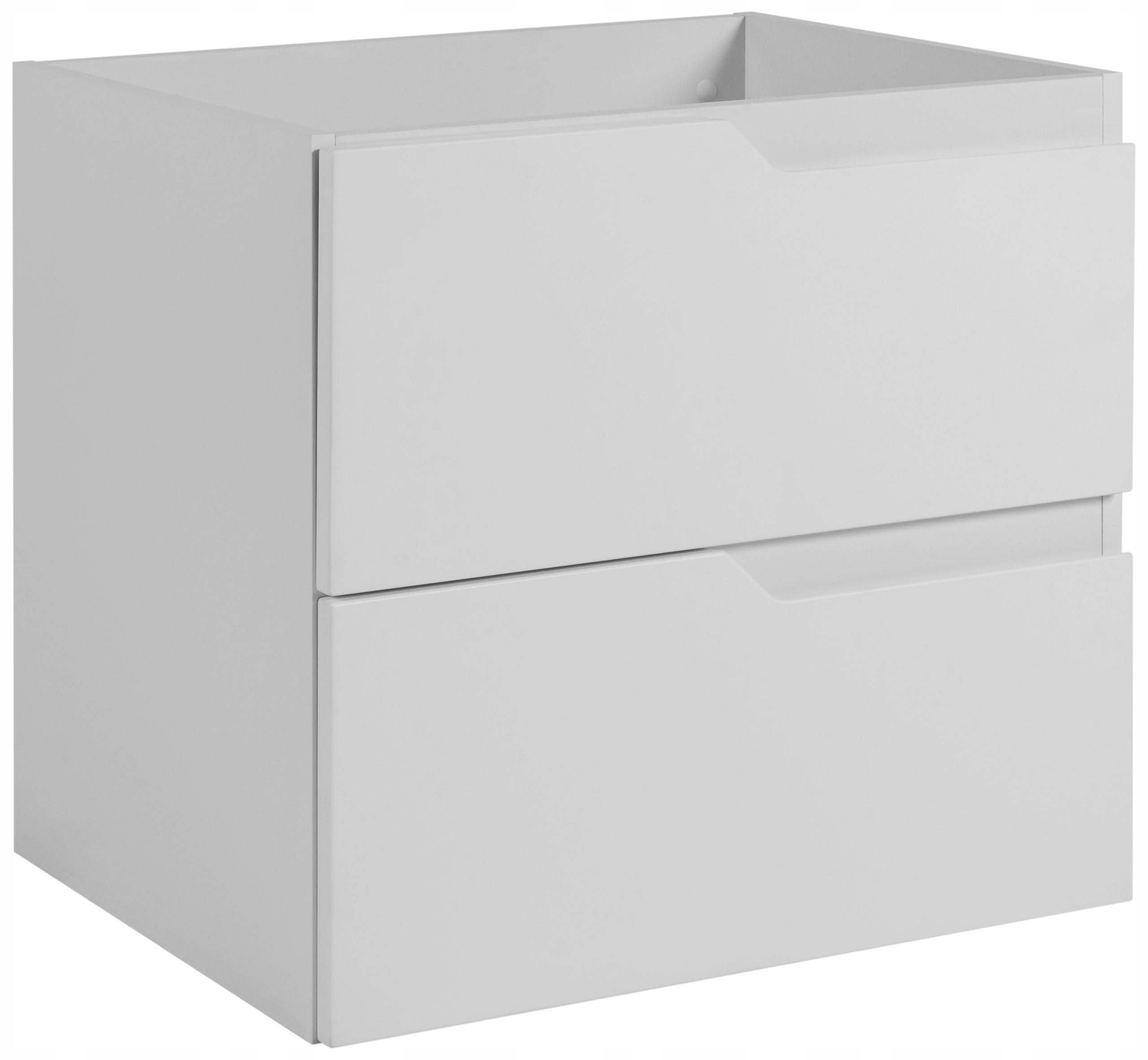 Szafka łazienkowa MODERN 60 cm biała MDF frezowane uchwyty