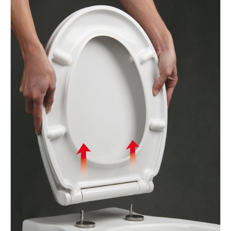 Idevit Sedile per WC con chiusura ammortizzata Softclose adatto per la maggior parte dei vasi, bianco (EASY2244) - 3