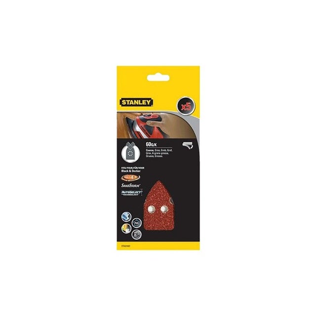 CARTA ABRASIVA VELCRATA MULTILEV B&D STANLEY GRANA 60 STA31437-XJ CF=PZ 5