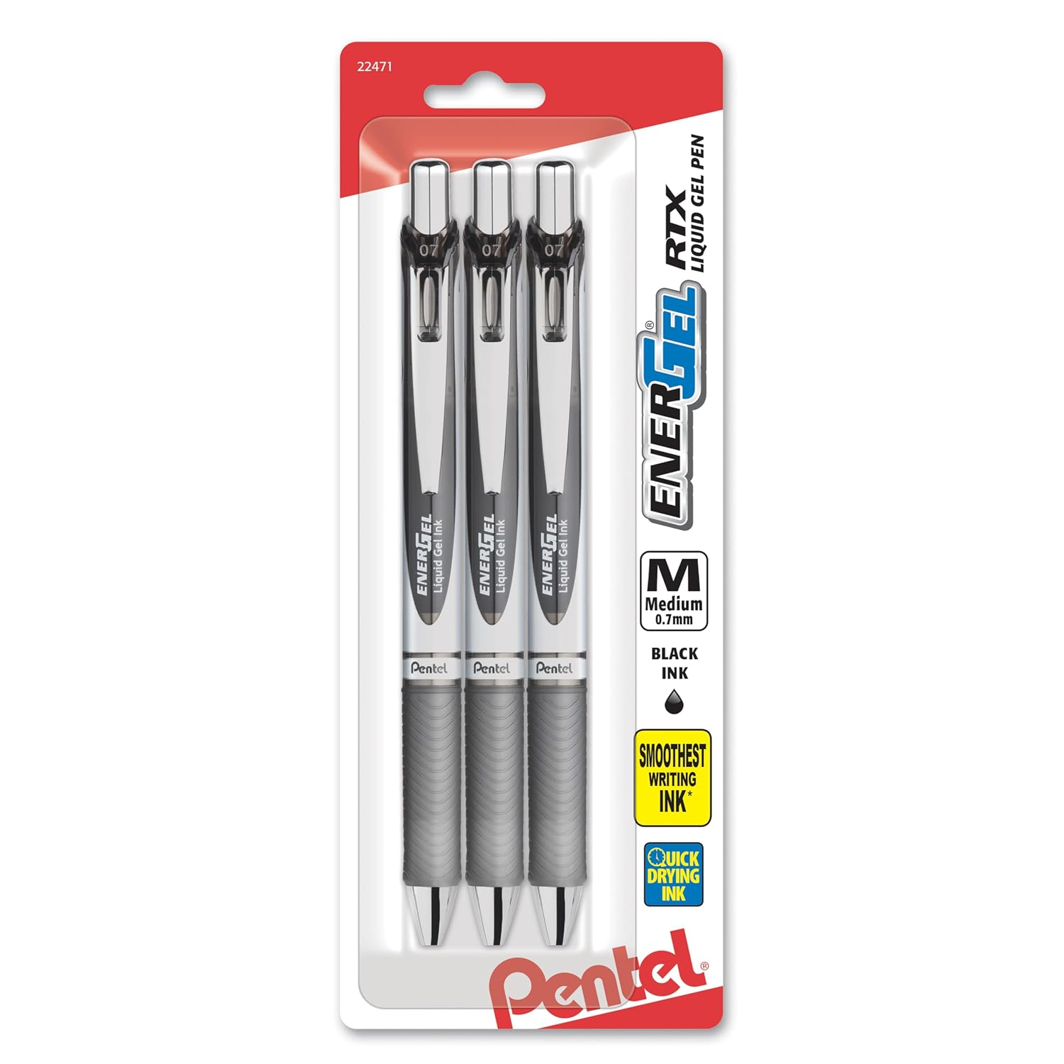 EnerGel RTX Retractable Liquid Gel Pen Medium Line 3/Pkg-Black | Leroy ...
