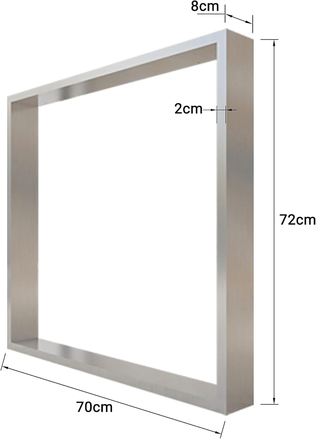 Montixx® Zestaw 2 (1 para) prowadnic i nóg stołowych Nogi meblowe ze stali nierdzewnej szer. 70 cm x wys. 72 cm - 3