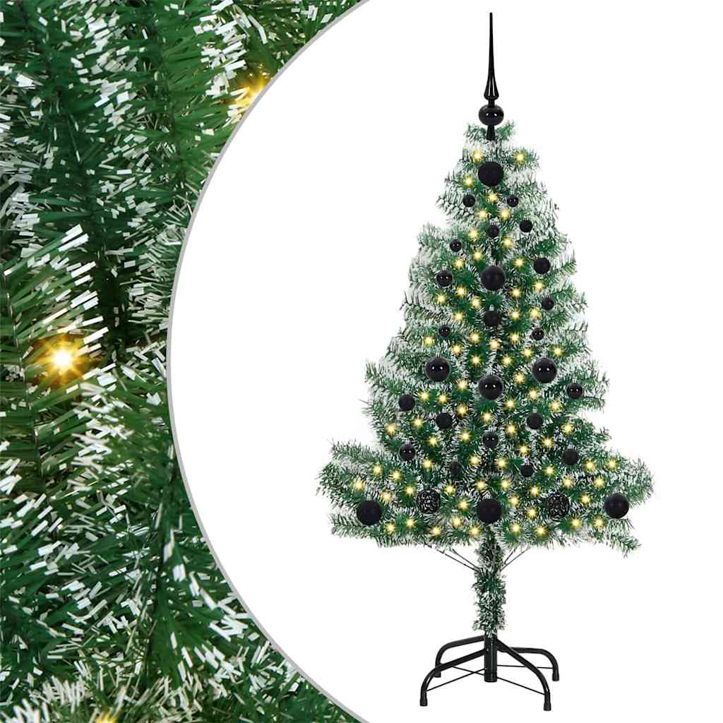 Sztuczna choinka z śnieżnym pokryciem z lampkami LED 120 cm