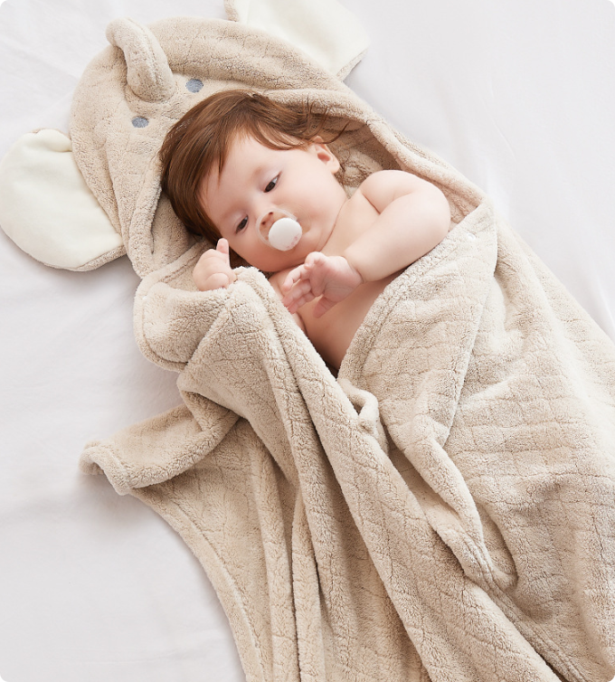 Asciugamano con Cappuccio per Neonati, 80 x 80 cm, asciugamano da bagno per bambini, con cappuccio, morbido, unisex, Asciugamano con Cappuccio Simpatico Dinosaur per Neonati e Bambini 0-3 Anni