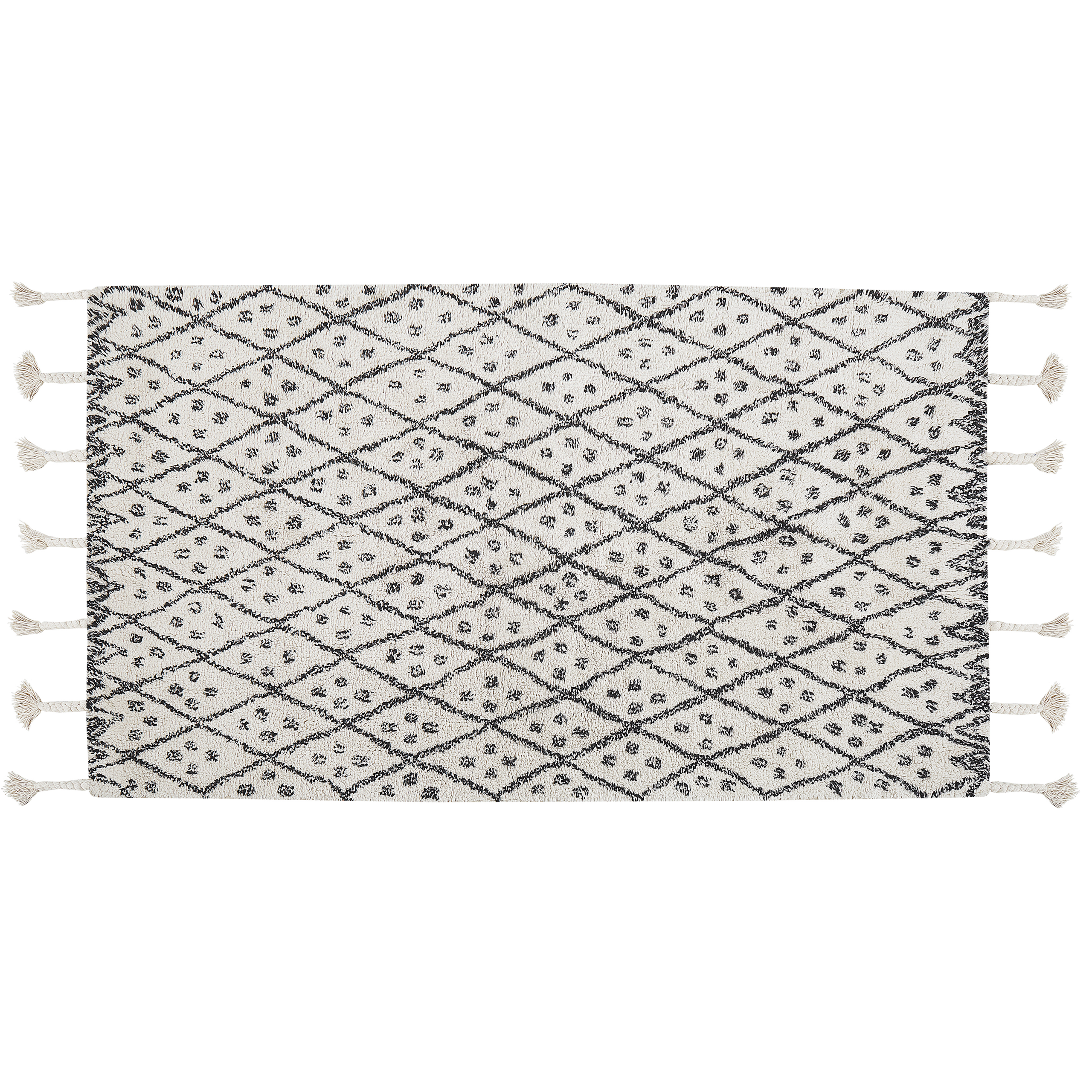Covor AGADIR Alb-murdar 80 x 150 cm Bumbac