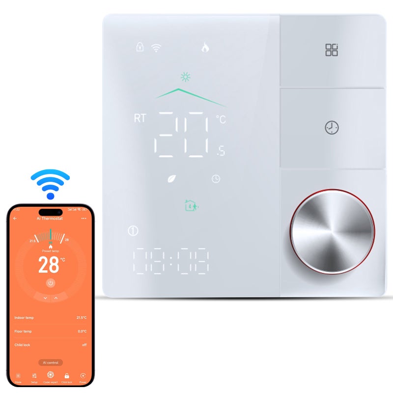 Thermostat intelligent pour chauffage au sol électrique domestique — free download