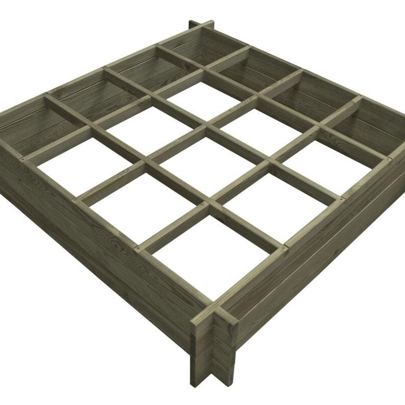 Drewniany warzywniak podwyższony 120x120x27 cm