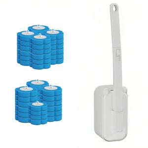Scopino per WC in silicone con manico lungo e supporto ad asciugatura rapida, progettato per una pulizia profonda e l'organizzazione del bagno (rosso