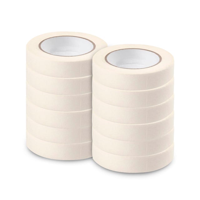 AITSSE- Cinta de carrocero para pintar y enmascarar. Adhesiva no deja residuos. Disponible en pack de 12-18/24mm x20m. (Pack 12-18mm)