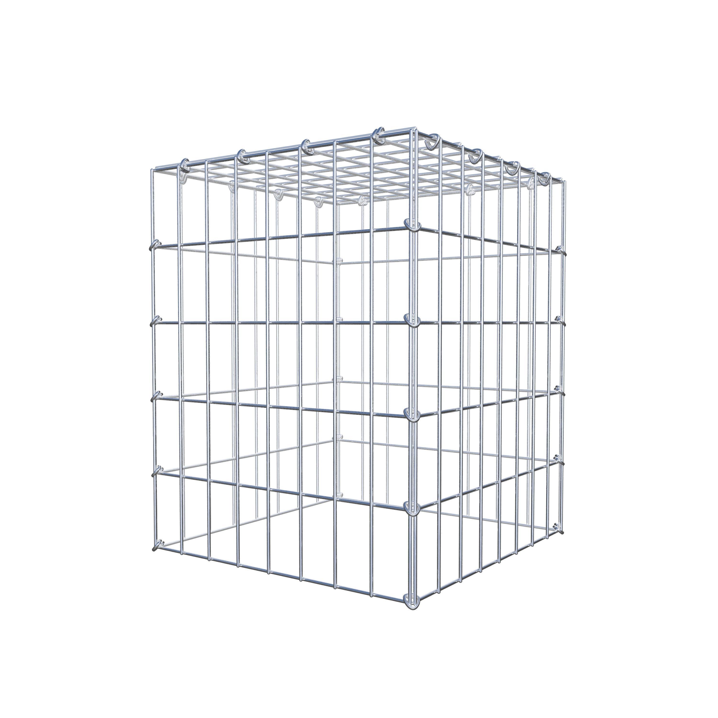 Gavión para apilar en acero galvanizado 50x40x40cm (LxAxP), malla 5 x 10cm, Anillo en C, sin rejilla inferior - 2