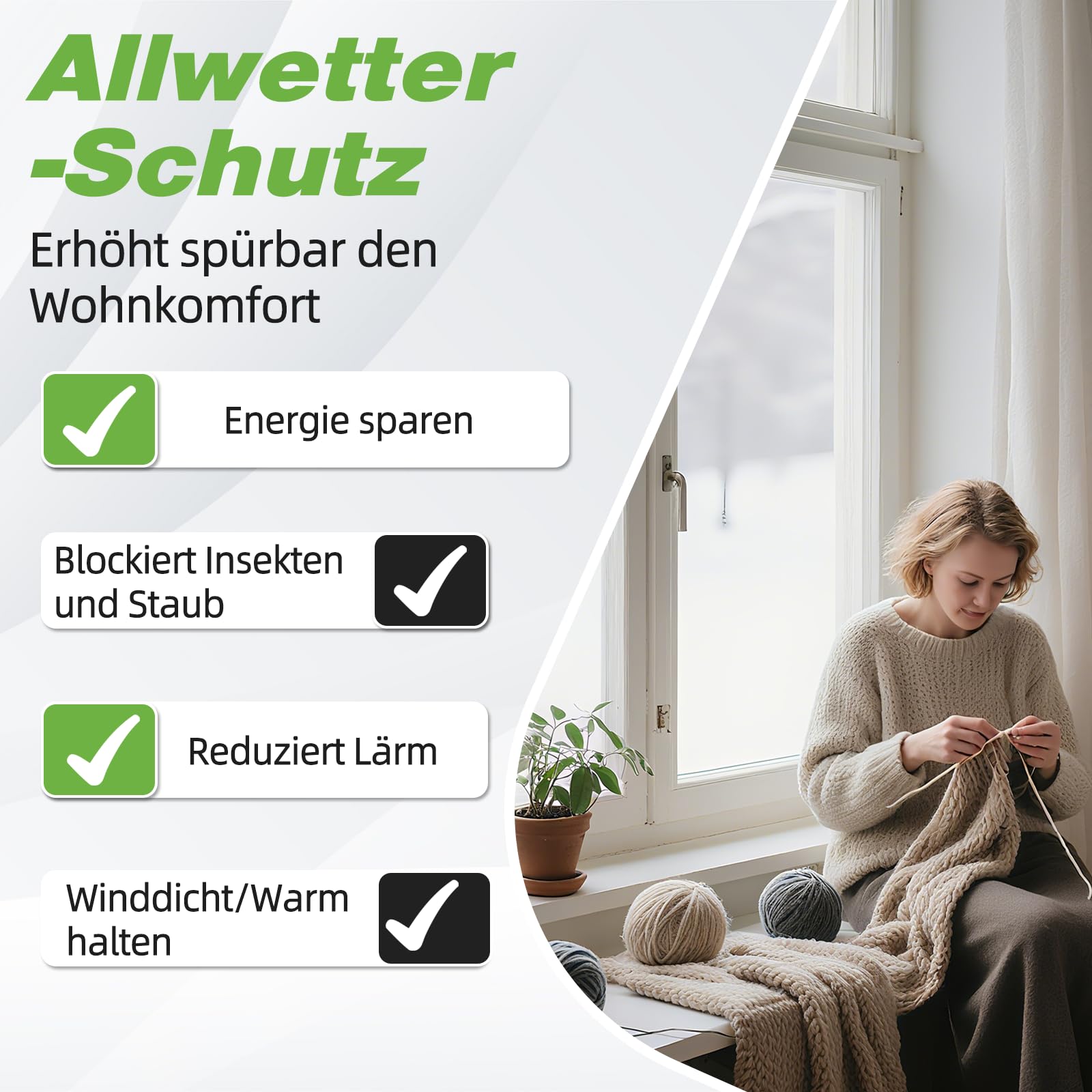 Guarnizioni a V per porte e finestre, guarnizioni autoadesive, senza chiodi, antivento e fonoassorbenti per telai di porte (6 m) - 3