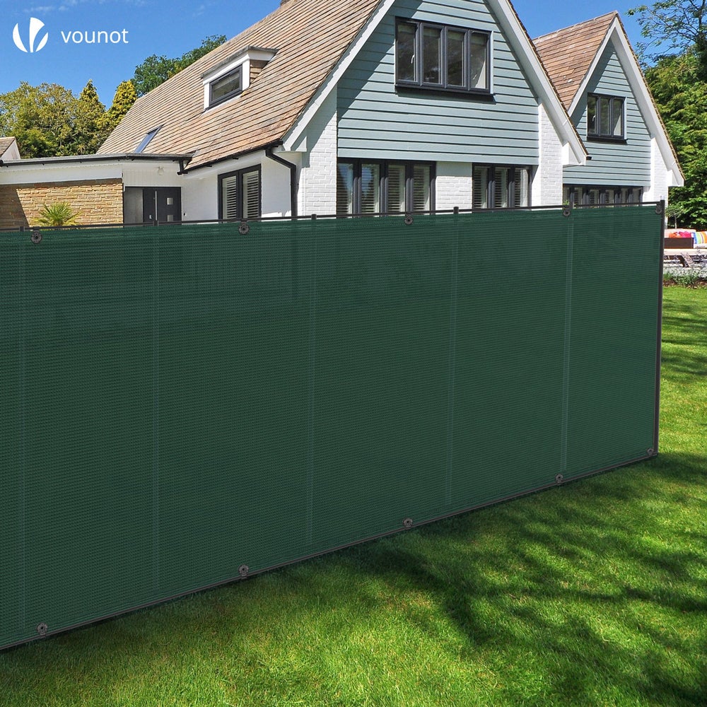 Brise vue occultant en HDPE 150g/m² 1.5x10m avec attaches de fixation vert VOUNOT® - 3