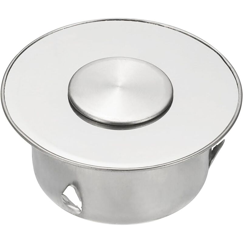 Zestaw 2 zaślepek kominowych, pokryw kominowych, pokryw rur, pokryw kominowych, zaślepek kominowych Ø 75 mm, głębokość 42 mm, kolor srebrny