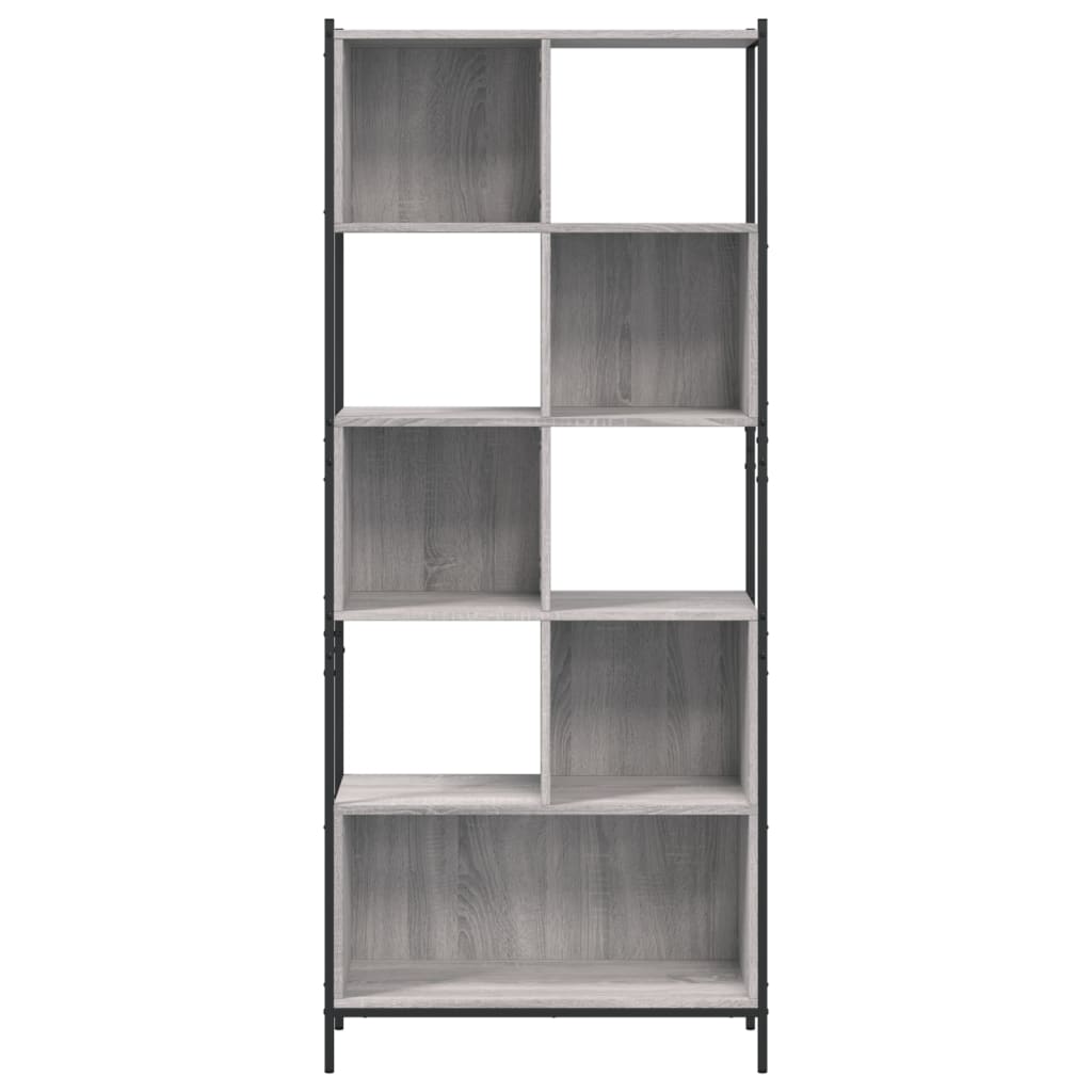 Bibliothèque pour Séjour en Bois Gris H. 172 x l. 72 x P. 28 cm - 4