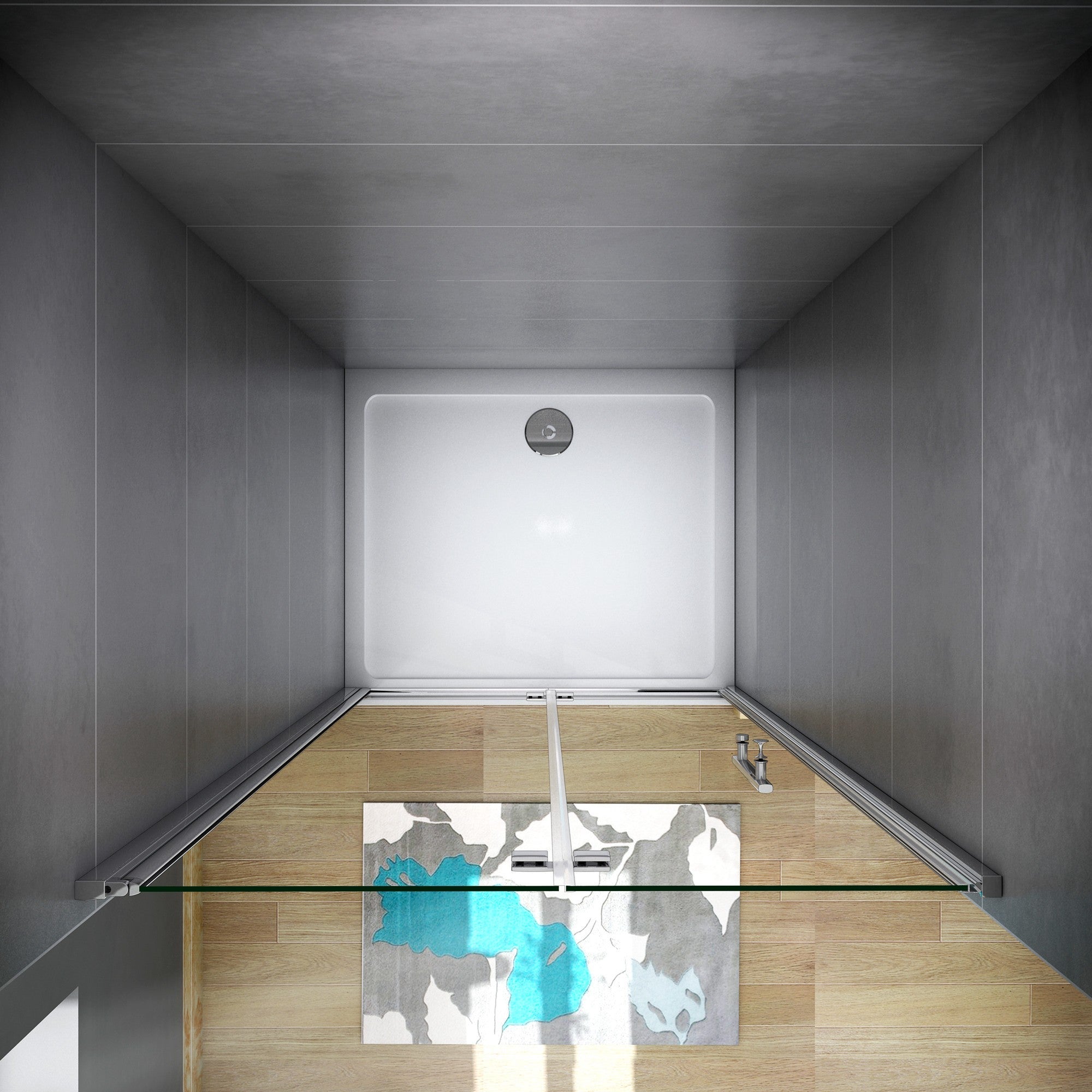 90x185 cm Porta Doccia Per Nicchia Pieghevole-Battente a Libro In Vetro Da 6mm Temperato Trasparente Anticalcare - 4