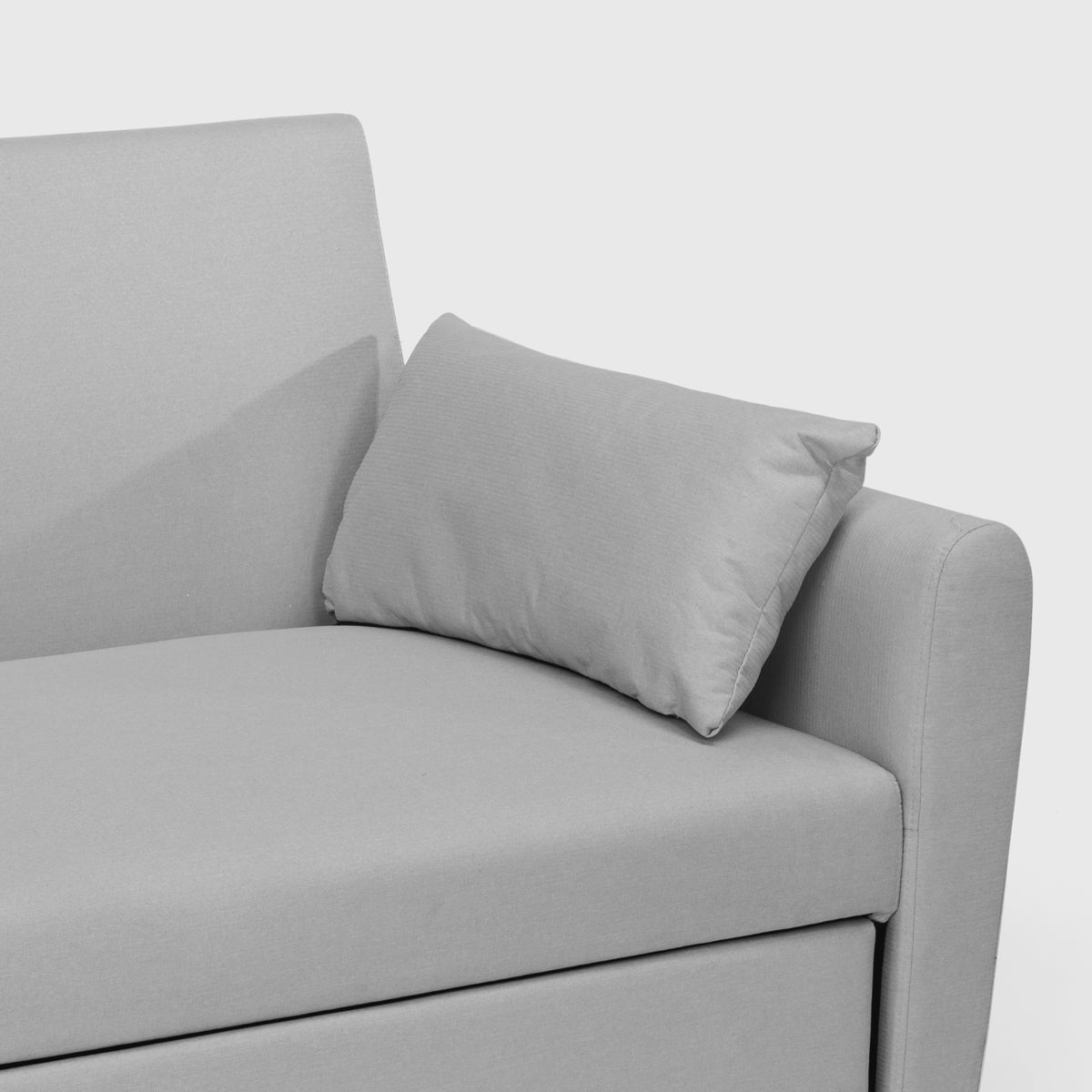 Divano letto 2 posti estraibile design moderno in tessuto Porto Rico - Grigio - 5