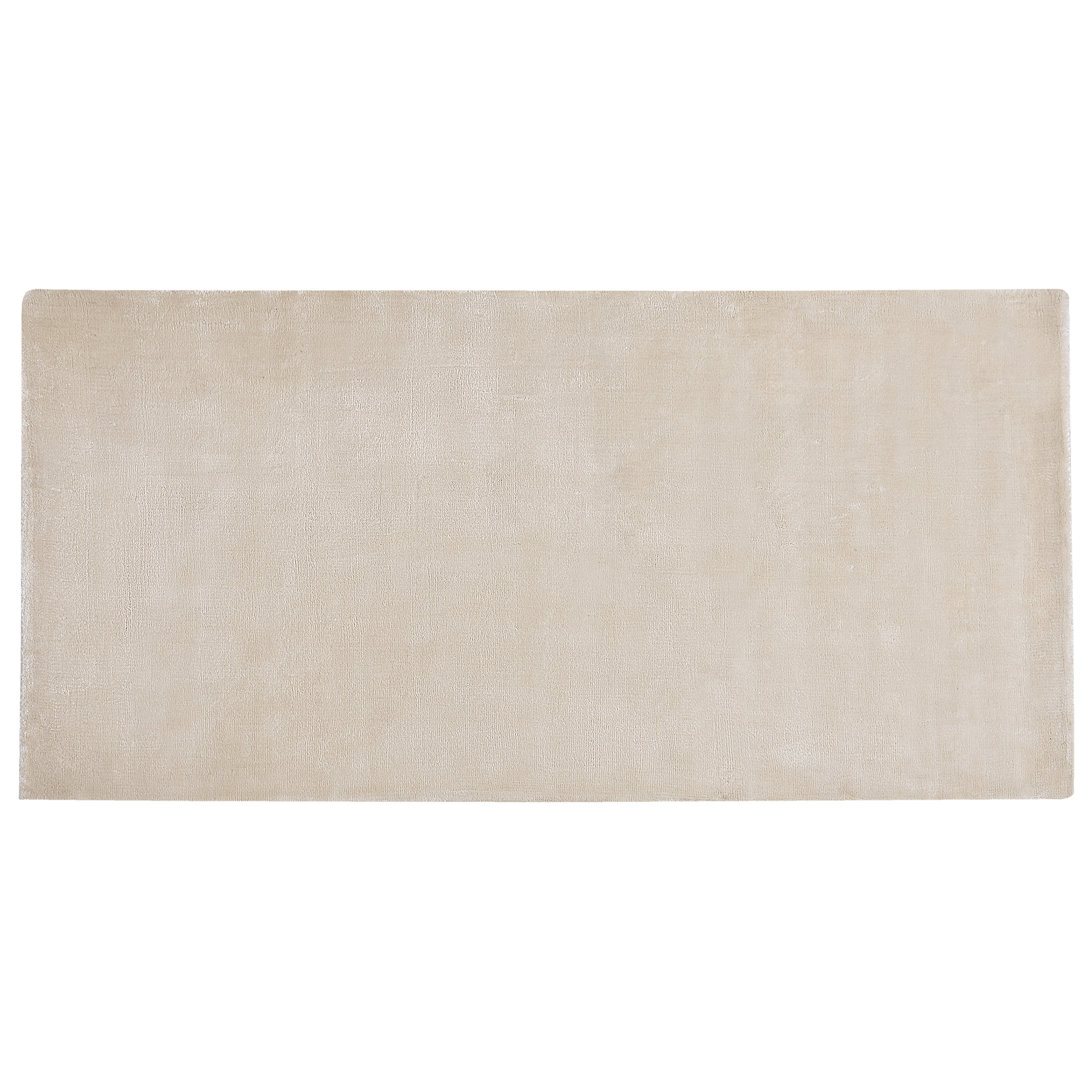 Beliani alfombra de viscosa beige claro 80 x 150 cm gesi ii