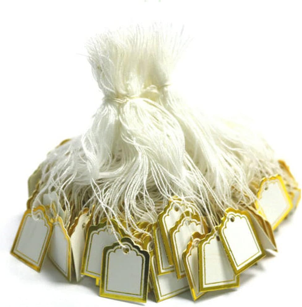 Lot De 500 étiquettes De Prix En Papier Kraft – 30x48 Mm – Avec Ficelle – Pour Bijoux, Vêtements, Brocante