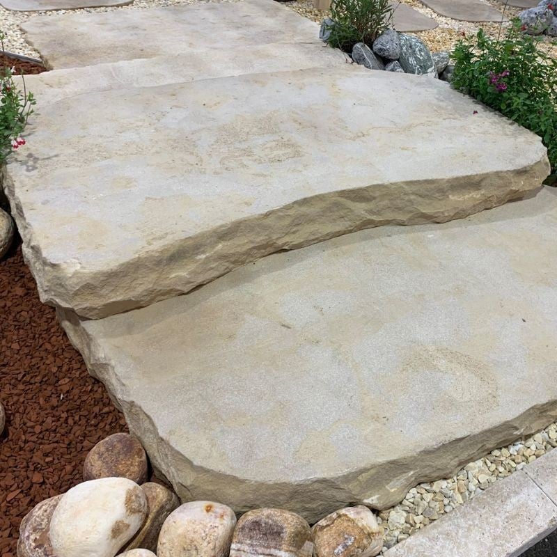 Pas Japonais pierre Atlas Montpellier Beige - 5 cm - 110/130 x 60/70 cm - 2