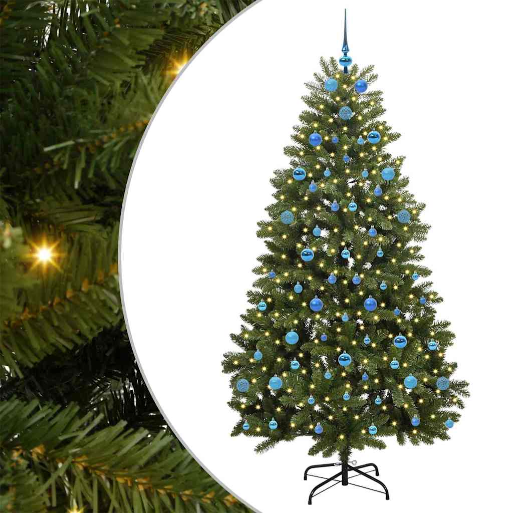 Sztuczna choinka Ze LED Lights Zielony 210 cm PVC i Metal