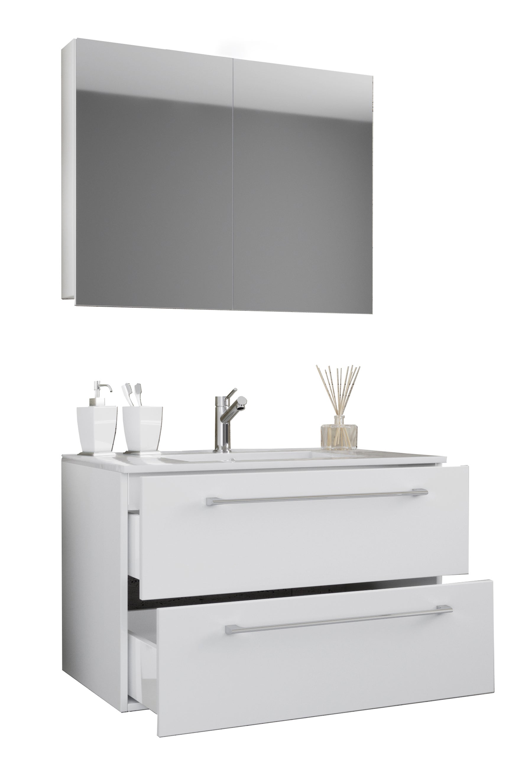 umywalka do mebli łazienkowych Badinos Biały W. 109 x S. 80 x G. 46 cm