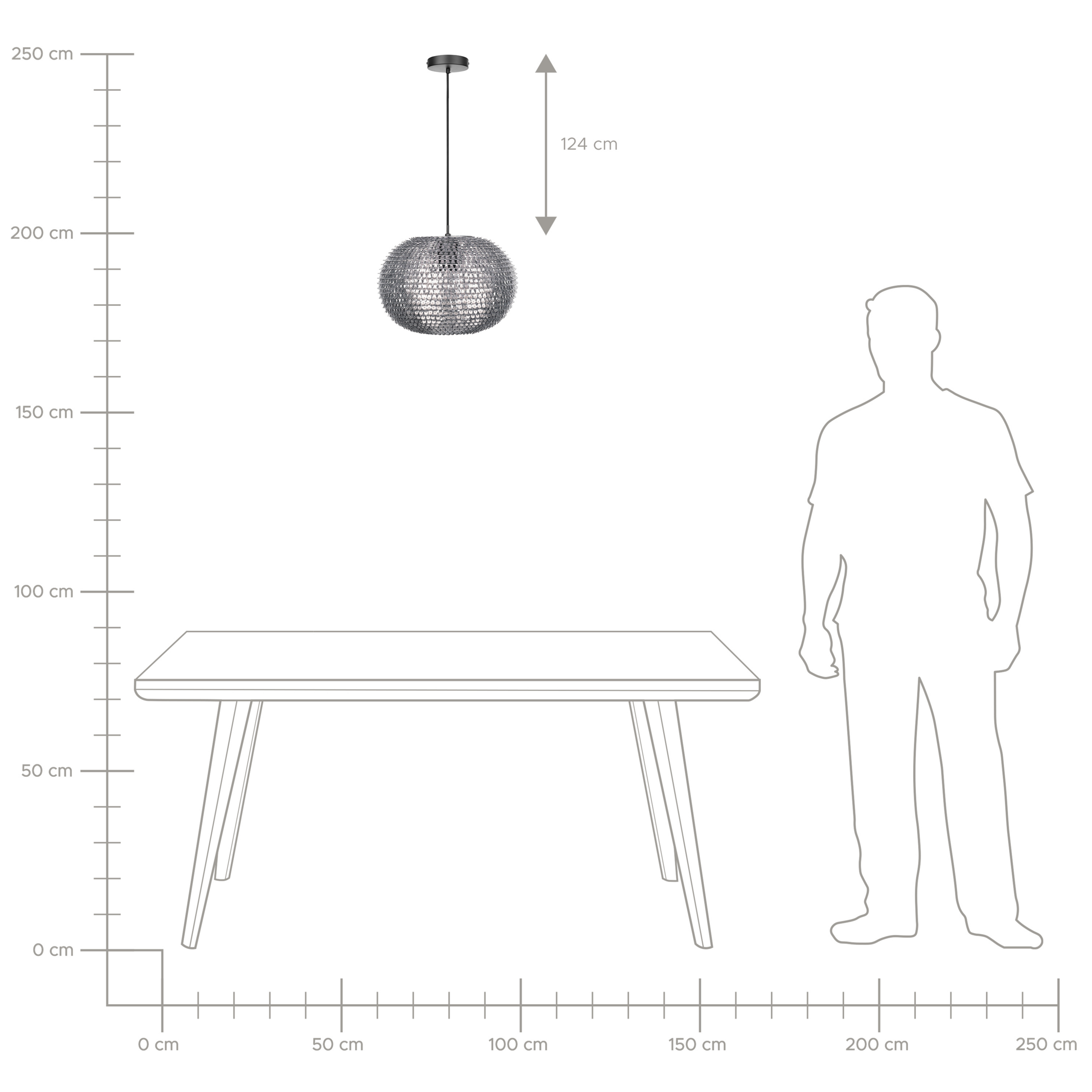 Lampadario REINE Metallo Argento - 7