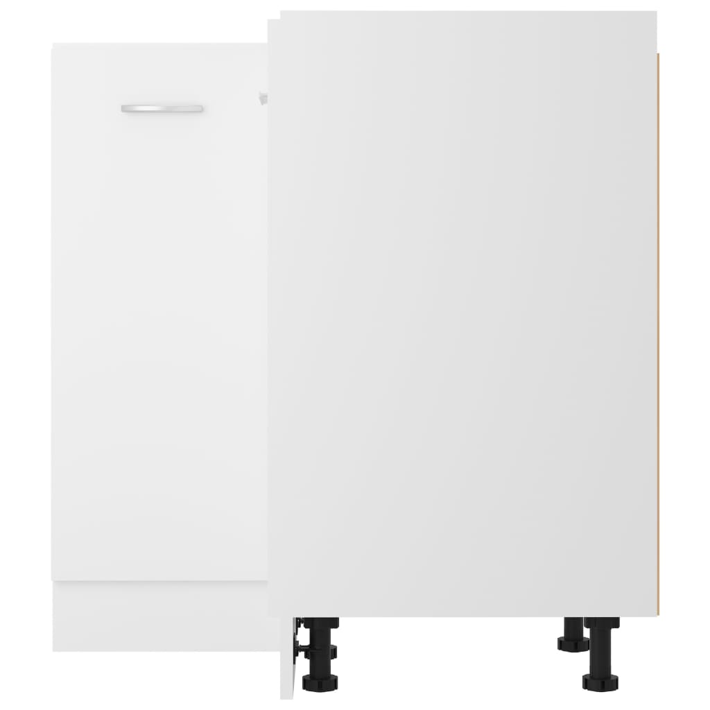 Meuble Bas De Cuisine - Armoire d'angle basse Blanc 75,5 x 75,5 x 81,5 cm Bois d'ingénierie 6362fr - 6