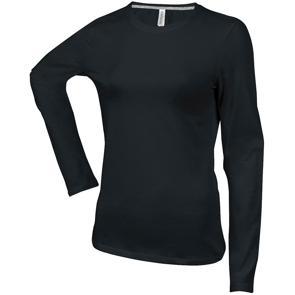 T-shirt col montant manches smockées, noir
