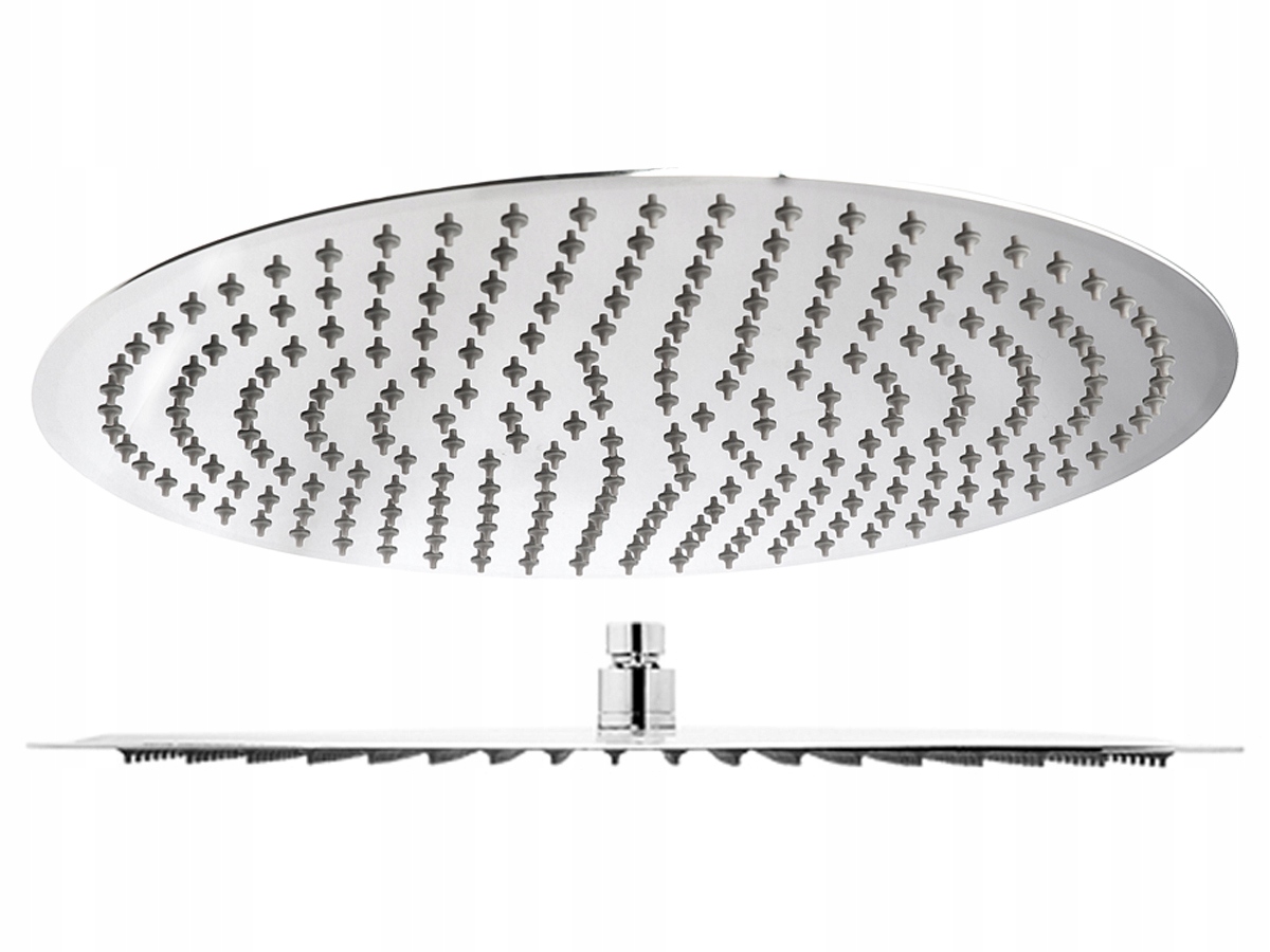 40CM DESZCZOWNICA OKRĄGŁA OWALNA DESZCZOWNIA ZE STALI NIERDZEWNEJ CIENKA 40x40 cm