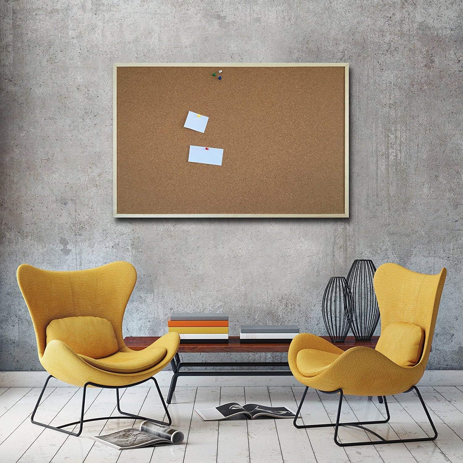 Lot De 6 Panneaux En Liège Autocollants - 30x30 Cm, épaisseur 9 Mm, Avec 40 Punaises - Pour Décoration Murale Et Organisation (noir)