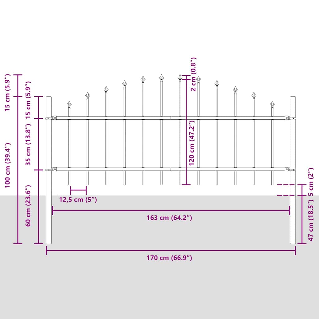 vidaXL Clôture de jardin Woerden 6 pcs Blanc - 8