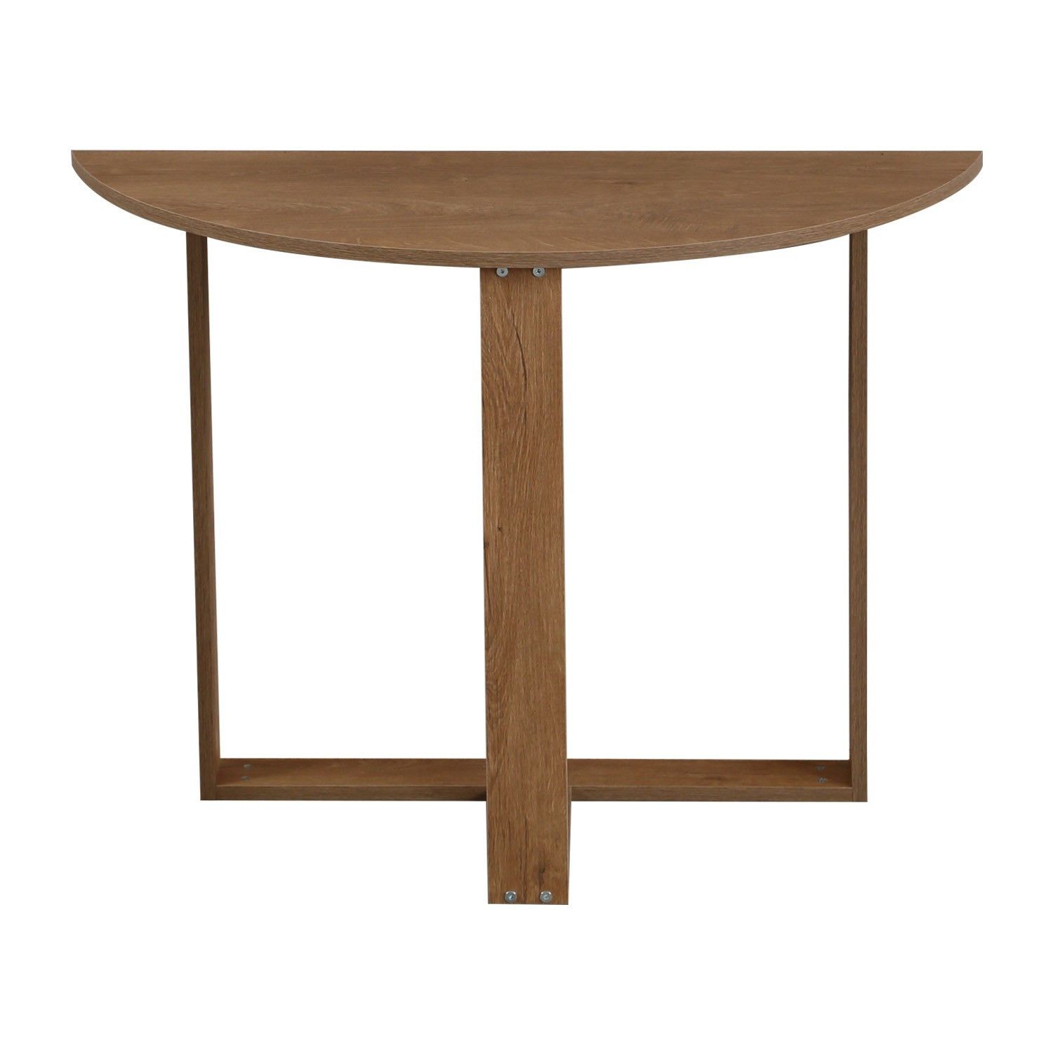 Table console demi-cercle Arothos L106cm Chêne foncé | Leroy Merlin