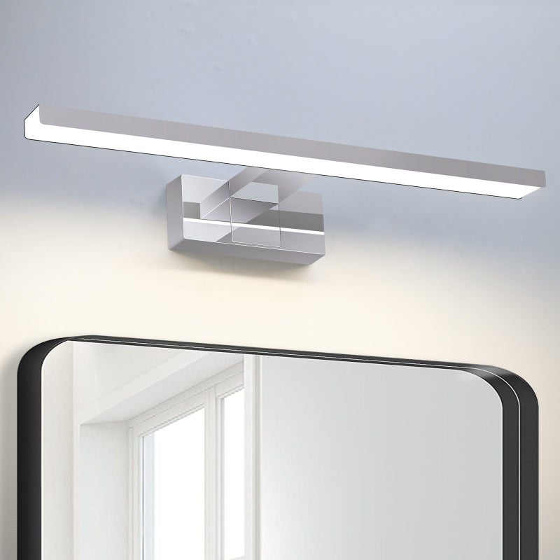 HAWUE Lampa łazienkowa LED, lampa lustrzana - chromowana lampa łazienkowa