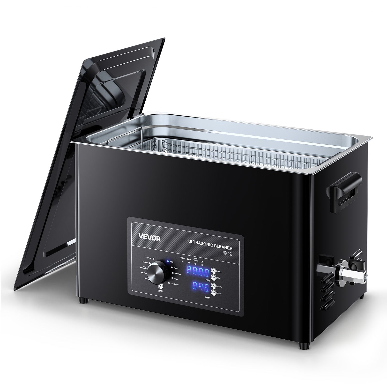 Myjka ultradzwiekowa VEVOR 30 L 40 kHz timer grzanie kosz stal nierdzewna do czesci warsztatowych