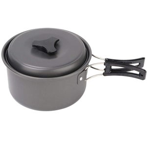 Marmite De Camping Ultra-légère En Acier Inoxydable Avec Couvercle – 21x19.5x15.5cm