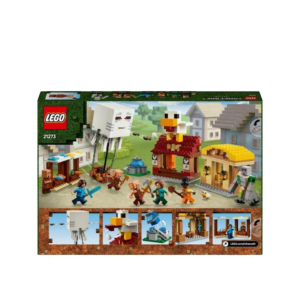 Zestaw Konstrukcyjny LEGO Minecraft Balon Ghast Atak na Wioskę z Postaciami - 2