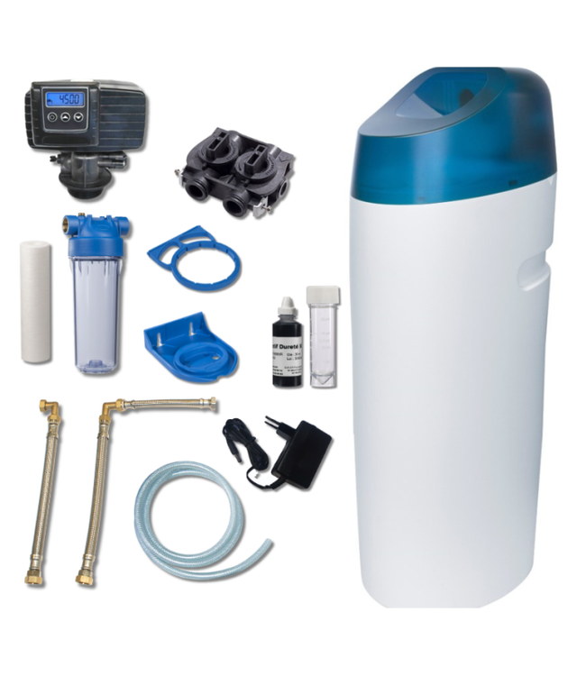 Adoucisseur d'eau 25L Vanne Fleck 5600 SXT complet avec accessoires