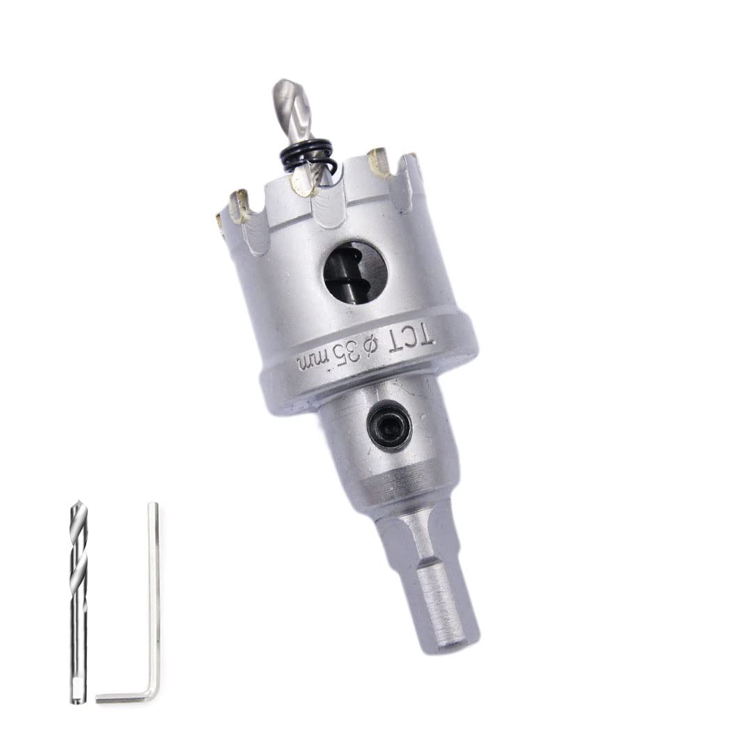 Otwornica bimetalowa z końcówką z węglików spiekanych 1-3/8"(35 mm), solidna, przemysłowa, nierdzewna wycinarka otworów