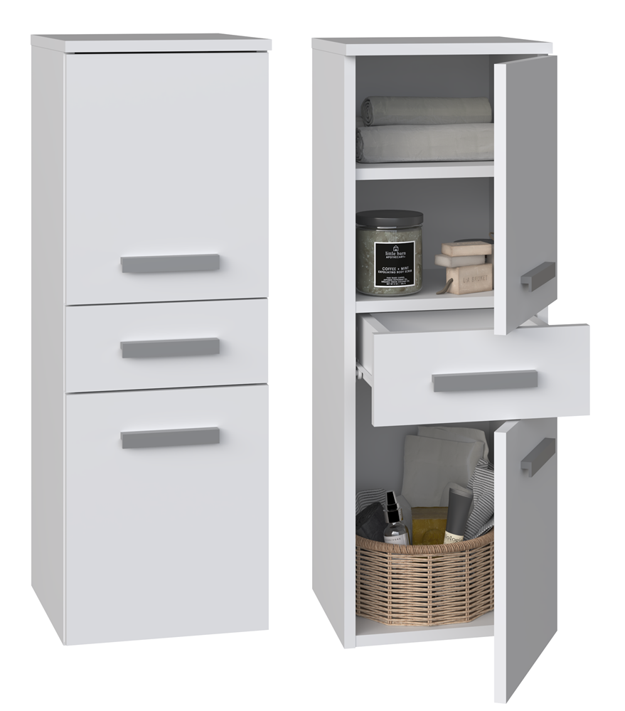 Szafka Łazienkowa Topeshop Nel V DDS Biały Mat 30x30x85 cm 1 szt.