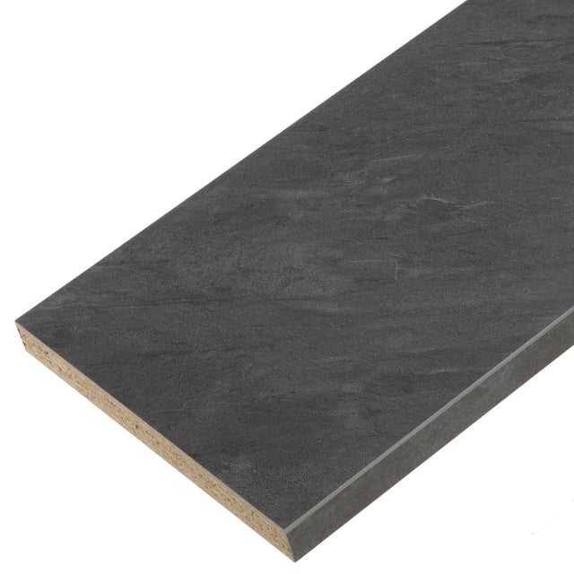 Plan de travail stratifié ardoise foncé 2770 x 640 x 38 mm - PEFC 75%.