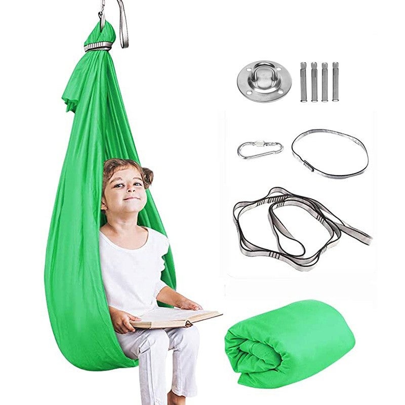 Balançoire Suspendue Sensorielle Pour Enfants - Intérieur Et Plein Air Balancoire Hamac Effet Relaxant Et Apaisant Sensorimoteur Vert Bleu Balançoire Suspendue Sensorielle Pour Enfants - Intérieur Et Plein Air Balancoire Hamac Effet Relaxant Et Apaisant Sensorimoteur Vert Bleu