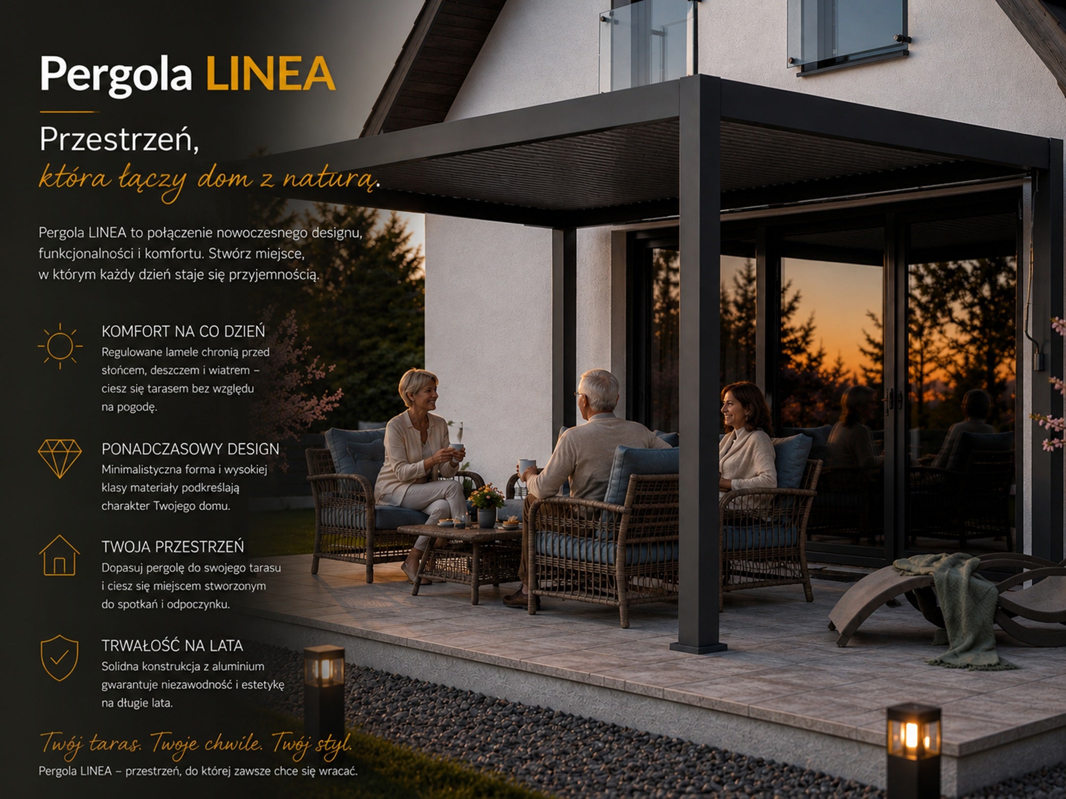 Pergola ogrodowa Sunloft Linea 3x4 1 szt. - 2