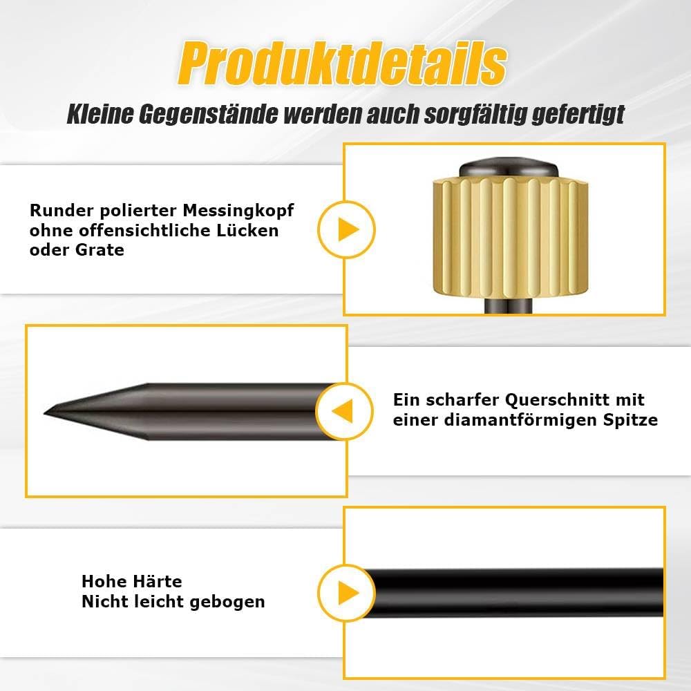 Confezione da 50 ganci in ottone per cornici, bacheche, tele (lunghezza 2,5 cm) - 3