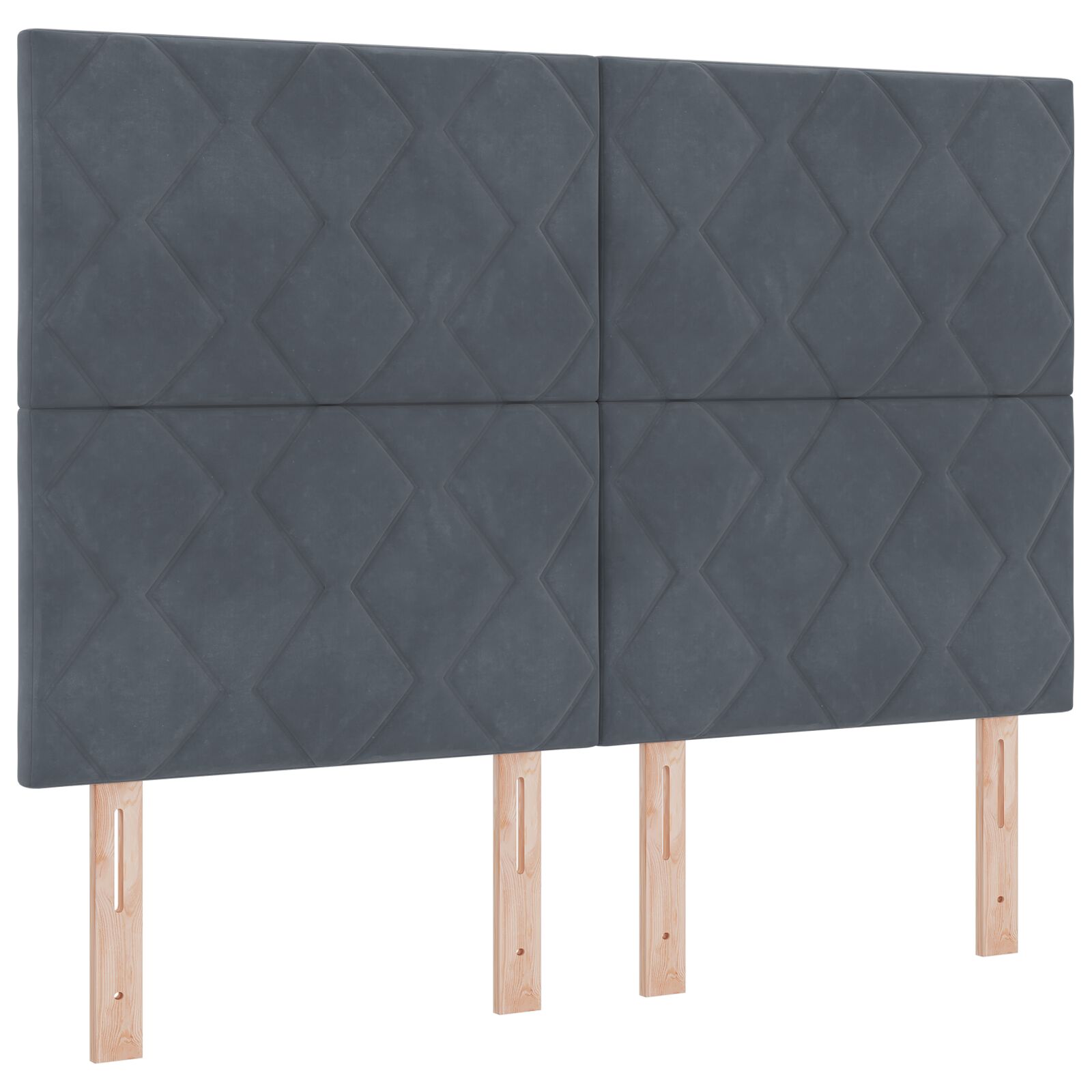 Tête De Lit Style Blocs Diamant Gris Clair 80 Cm Tissu Rembourrée - Réglable Et Murale