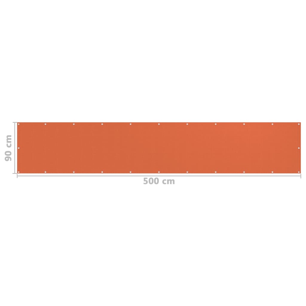 Écran de balcon Orange 90x500 PEHD - 5
