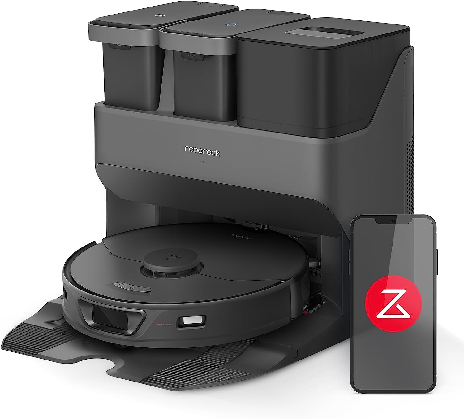 Tnfeeon Robot Lavapavimenti Automatico Con Aspirapolvere Serbatoio Acqua E Robot Lavapavimenti (Argento