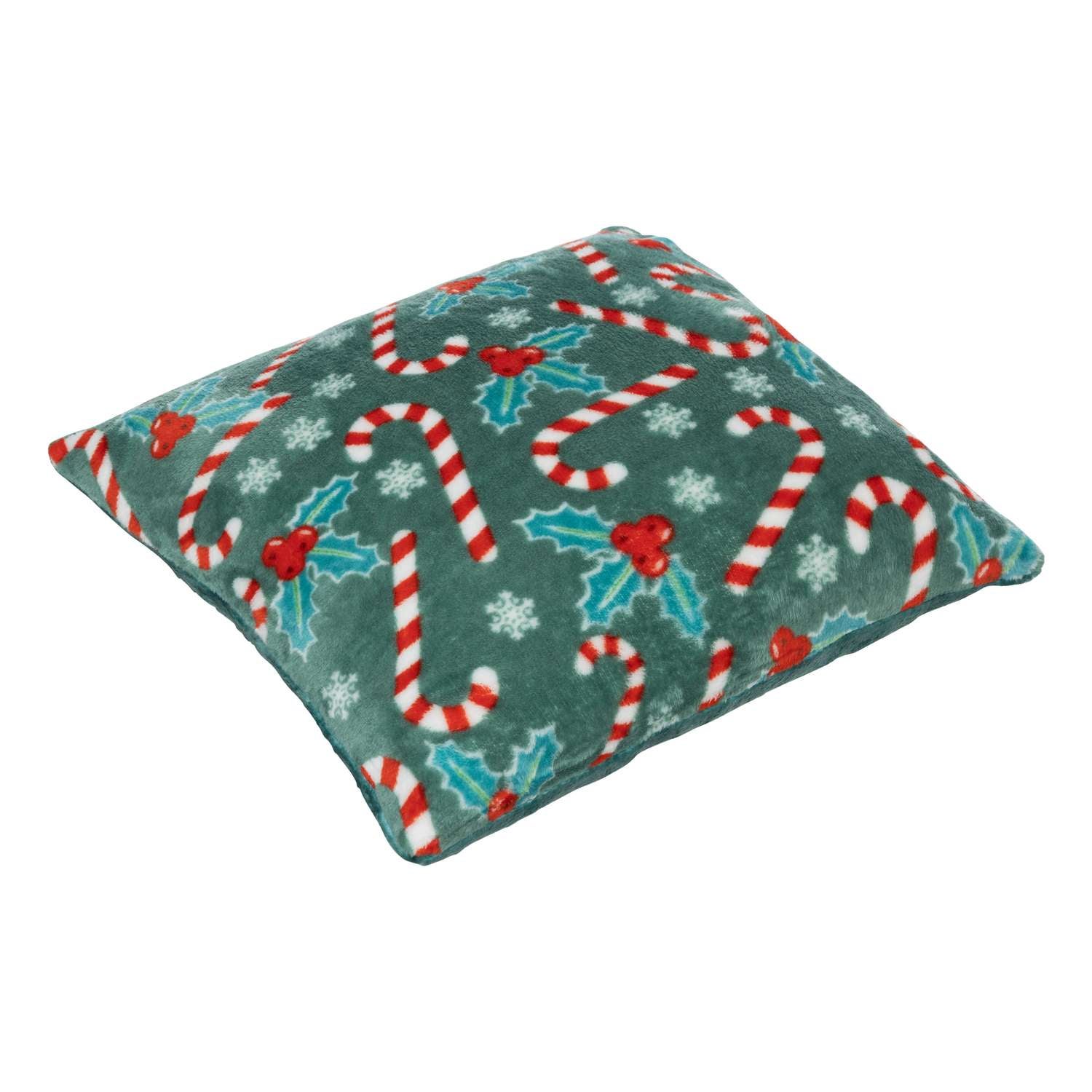 Lot De 2 Coussins Décoratifs Twirl Treats Velours 55 X 55 Cm 40 X 40 Cm Multicolore Motif De Noël